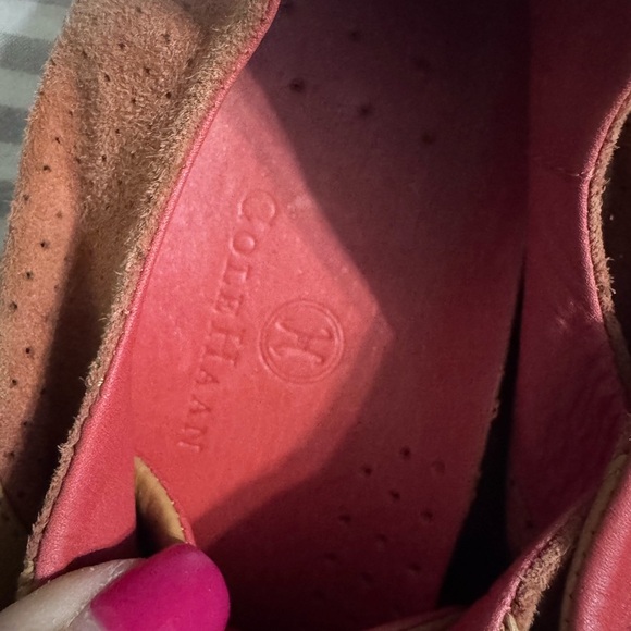 Cole Haan Orange Perforated Air Oxford Sneakers - Picture 4 of 4